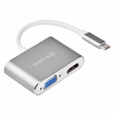Silverstone SST-EP16C USB 3.1 Type-C to VGA/HDMI Dual Screen Adapter