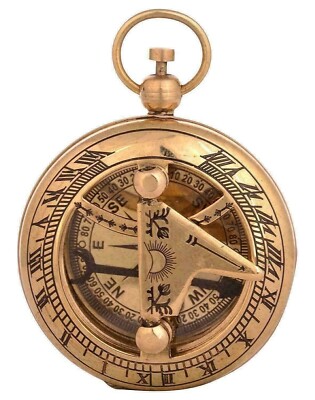 BRASS PUSH BUTTON NAUTICAL COMPASS 2'' Sailor POCKET MARITIME WORKING COMPASS
