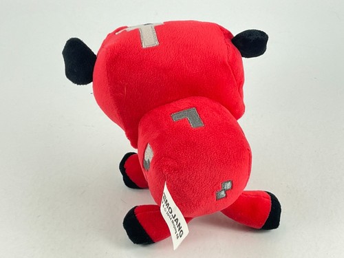 2014 Mojang Jazzwares Minecraft Red Baby Mooshroom Cow Plush Toy Doll Figure 7" - Picture 6 of 8
