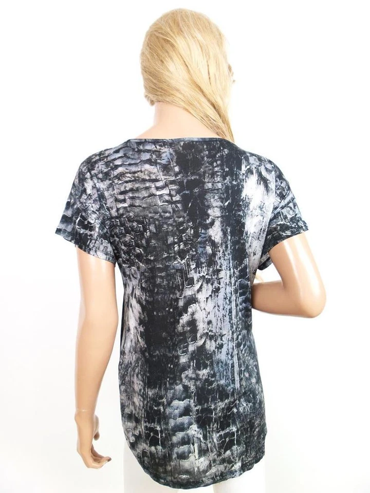 2nd Day  Größe XS Tunika-Bluse Modal 100% Kurzarm Tierdruck - Bild 3 von 4