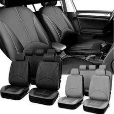 PU Leather Car Seat Cover for Mercedes-Benz 5-Seat Front Rear Full Set Protector