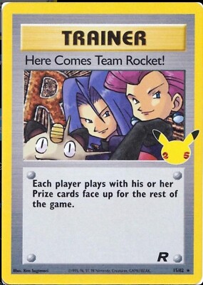 HERE COMES TEAM ROCKET 15/82 トレーナー 英語版 Here Comes Team Rocket! 15/82 Celebrations Holo Rare NM | eBay
