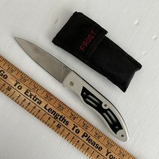 Frost Cutlery Silver Talon Stainless Steel Pocket Knife w/Case