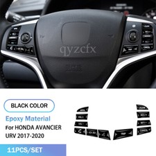 Glossy Black Car Steering Wheel Button Trim Decal For Honda Avancier Urv 2017-20