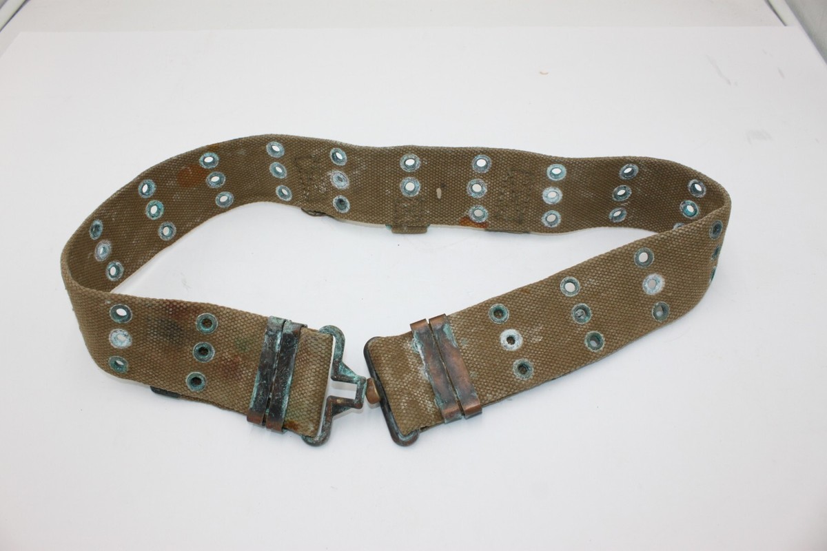 Vintage Italian Military Combat Field Web Gear Pistol Belt