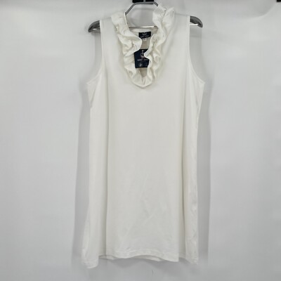 Sailor Sailor White Sleeveless Skipper Dress sz L Ruffles Mini Shift  Tuckernuck - Main Image