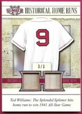2022 Leaf Lumber Baseball TED WILLIAMS Historical Home Runs Game Used Bat 3/3