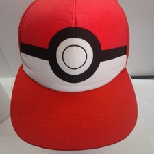 Pokemon Hat Cap Trainer Ash Ketchum Adjustable Snapback Poke Ball YOUTH OSFM