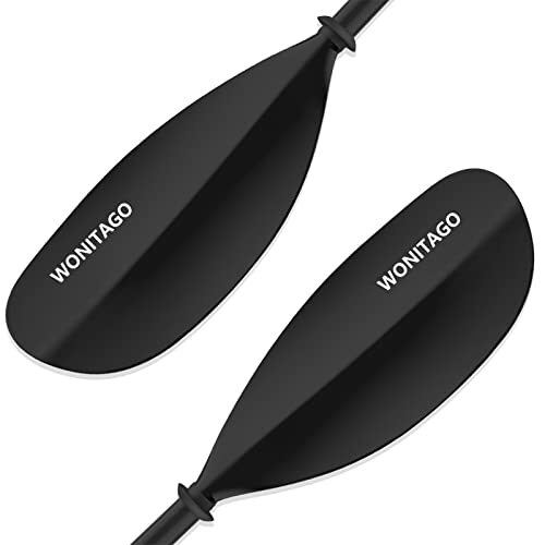 Kayak Paddles Carbon Fiber Shaft Paddle with Nylon Blades, Floating Adjustabl...