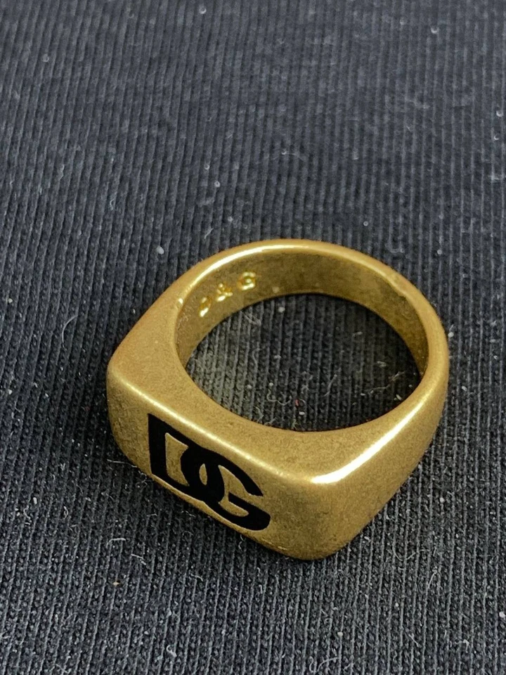 Dolce & Gabbana Gold DG Logo Band Ring - Image 2 of 4