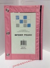 Pink Binder Pouch zippered 3 ring binder pouch SEALED binder case