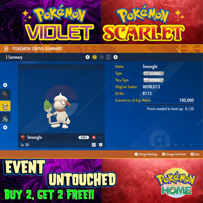 Smeargle VGC Finals 2013  Event Untouched Pokémon Scarlet & Violet