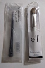 Avon Ergonomic Rounded Eye Shadow Brush e.l.f Foundation Brush NEW SEALED