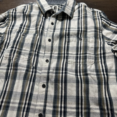 HOWE Shirt Mens L Green White Plaid Long Sleeves Design No 56 Western - Picture 6 of 19