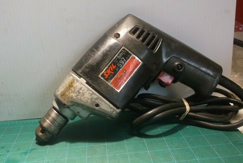 Vintage Skil 597 Power Tool Corded 3/8" Drill -Tested - Foto 3 di 5