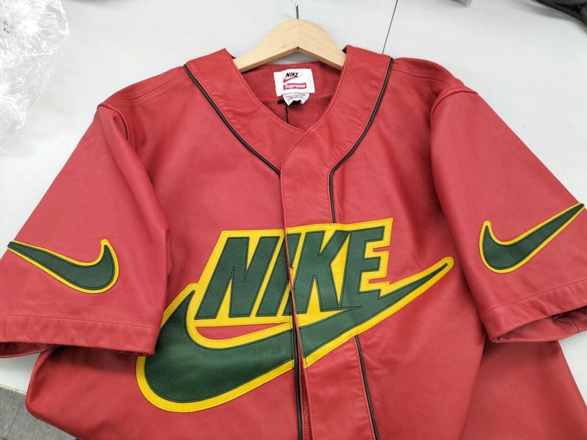 Supreme Nike Leather Baseball Jersey Shirt Red S | eBay Supreme Nike Leather Baseball Jersey Shirt Red S | eBay