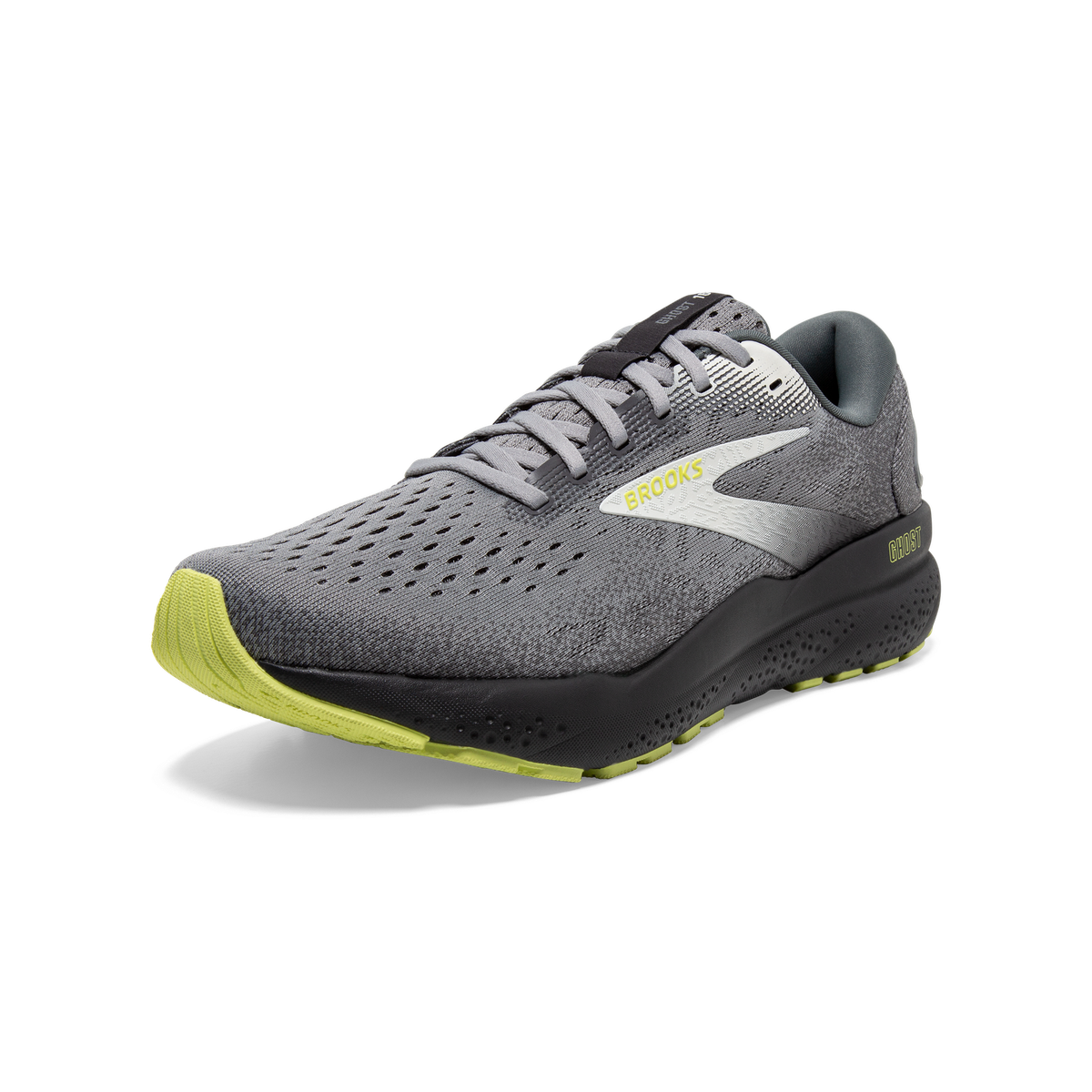 Brooks Ghost 16 Mens Running Shoes Grey Yellow 1104182E040 Wide 2E Size 15 Brooks Men main image 2
