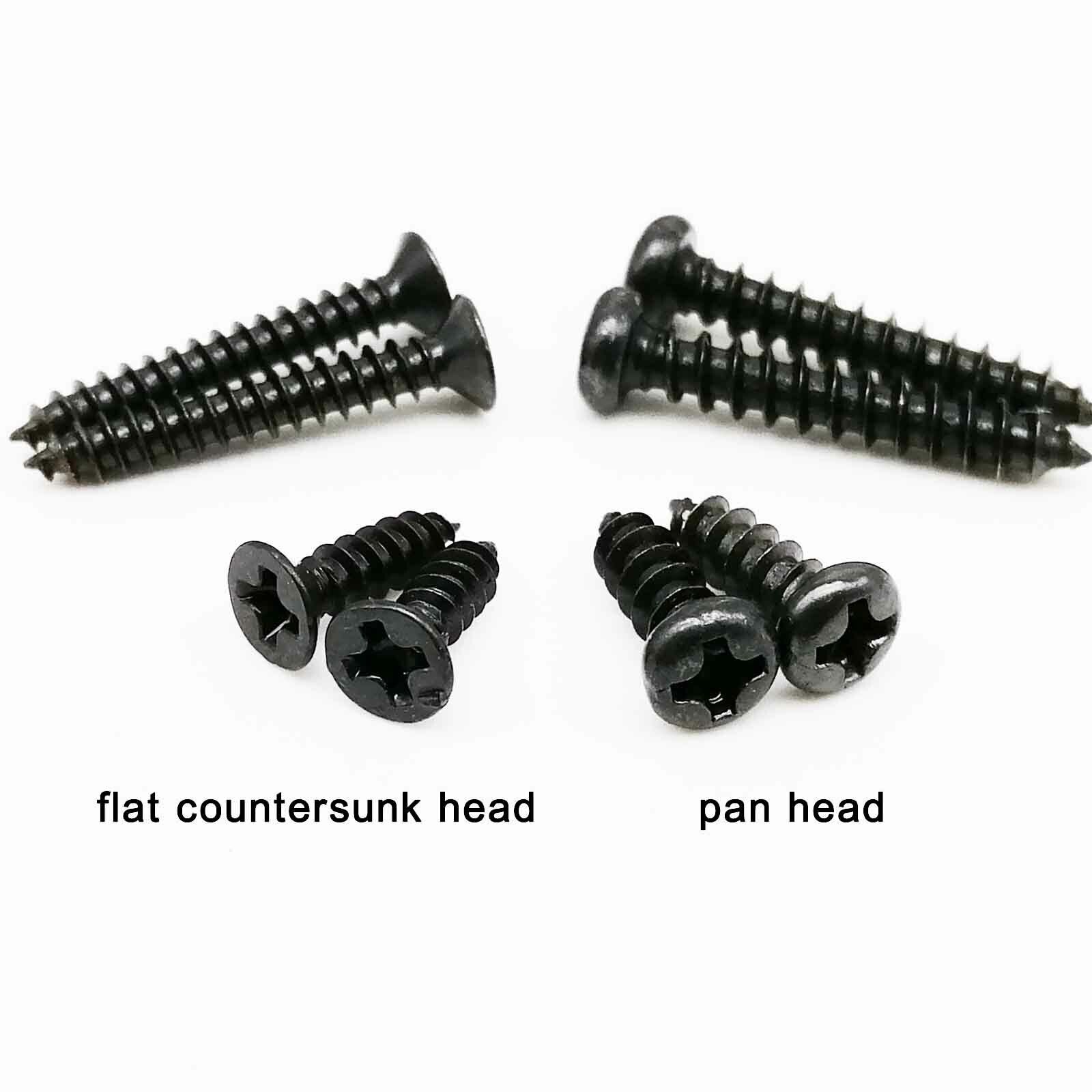 100pc M1-M3.5 Black Mini Micro Cross Phillips Round Head Self Tapping Wood Screw