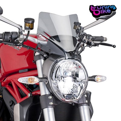 PUIG CUPOLINO NAKED N.G. SPORT PER DUCATI MONSTER 821 2017 FUME CHIARO