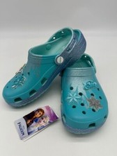 Crocs Disney Frozen Elsa Classic Girls Clog Blue Size 6
