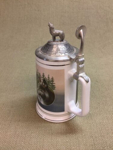 Longton Crown Call of the Wild Stein Tankard by Kevin Daniel Timber Wolf - Picture 1 of 6