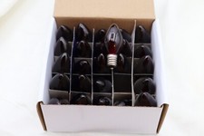 RED 25 PACK Candelabra Light Bulbs C7 Christmas Holiday INDOOR OUTDOOR 7 Watt