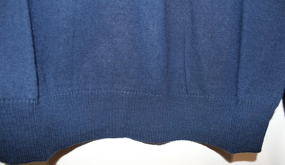 NEW Cullen C/89 MEN M Navy Blue Crewneck Ribbed top Merino Wool Sweater F143311 - Image 4 of 4