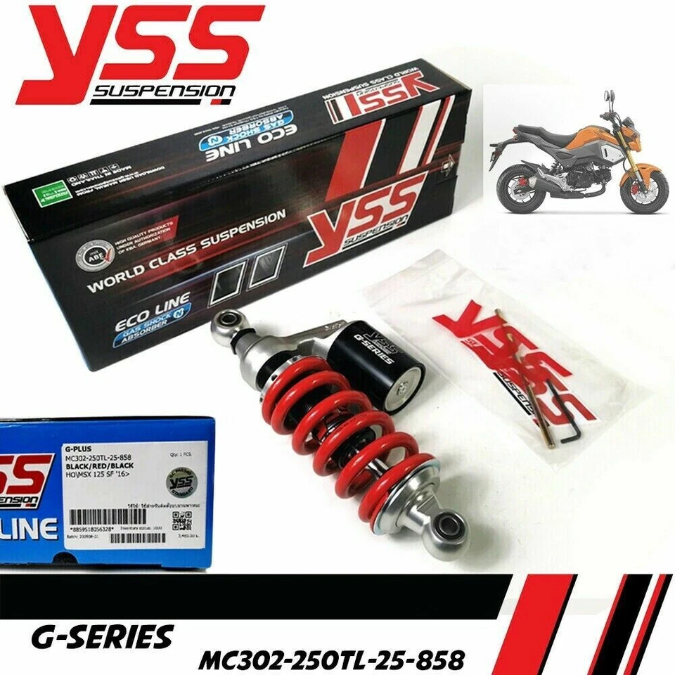 Honda grom msx125 rear adjustable yss gas shock reservoir mc302-250 tl 2014-2020 - Изображение 2 из 3