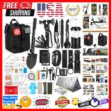 Essential 250-Piece Emergency Survival Gear Kit with Water-Resistant Bag & Tent