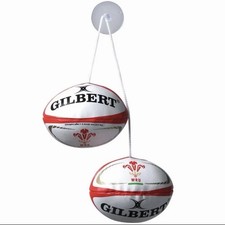 Wales Rugby Dangle Set - Official Gilbert Welsh Large Car Dangler Suction Gift