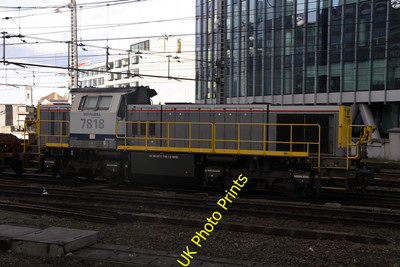 Photo SNCB Belgian Railway 6x4 Class 78 7818 passes through Brussells-Nord c2023