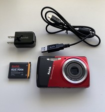 Kodak EasyShare M530 12 MP Digital Camera Red  Black 3x Optical Zoom Tested