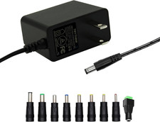 AC Adapter 6V 2A Power Supply with 9 DC Plug Tips 12W Universal AC110V to DC6V 2
