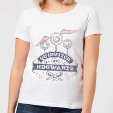 Image of Harry Potter Quidditch at Hogwarts Women's T-Shirt | Official Tee | White
