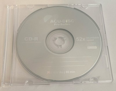 Hochwertiger Rohling CD-R 700MB 80min + Slim Jewel Case brennend möglich