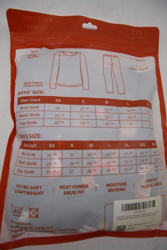 2 Pc Set Of Youth Thermal Christmas Pajamas, Top And Pants, Size Small - Picture 12 of 13