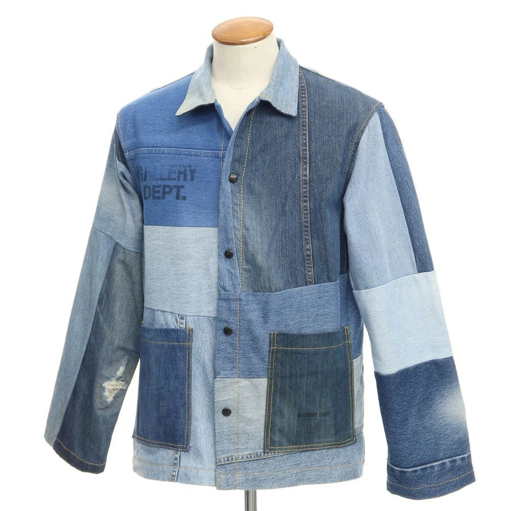 Gallery Dept Patchwork Denim Jacket Blue/Navy M U… - image 1