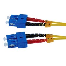 Fiber Optic SC/SC SingleMode Duplex Cable Yellow SC Connector Lifetime Warranty