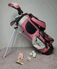 Tour Edge Bazooka HT MAX-J RH Junior Girls Pink Starter Golf Set 4 Clubs Bag