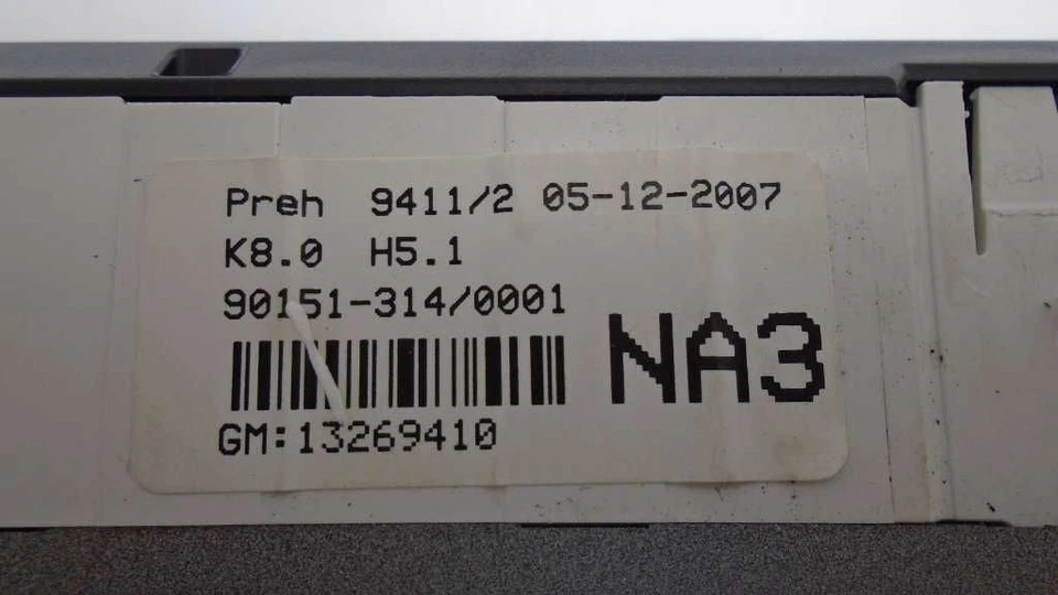 08 09 SATURN ASTRA TEMPERATURE CONTROL W/AC MANUAL AC CONTROL OPT C60 581021 Foto 3 de 4