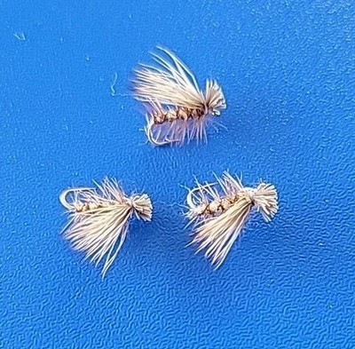 3 x Elk Hair Caddis Sedge Dry Fly. Trout, Grayling, coarse, Sizes 12, 14, 16, 18