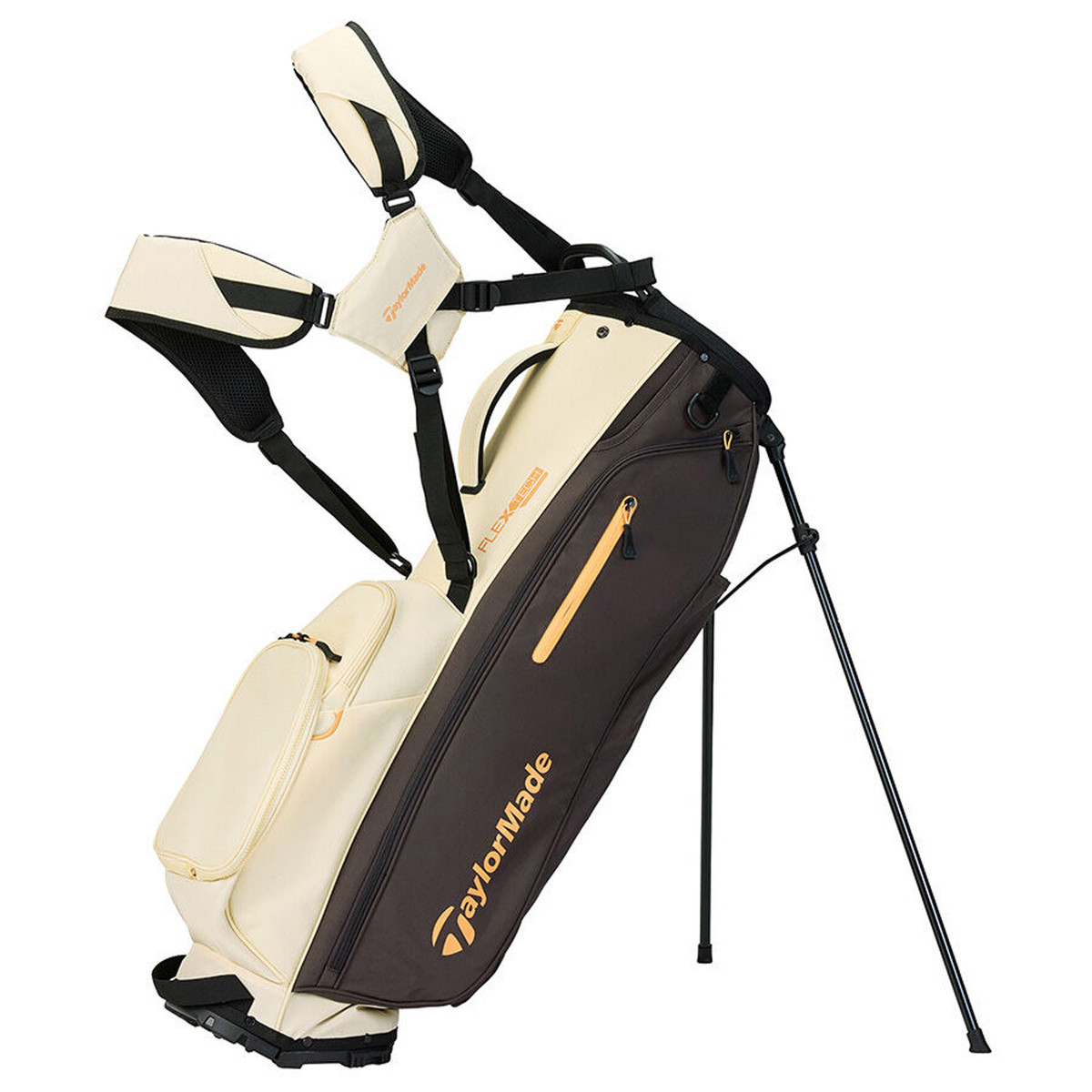NEW 2025 TaylorMade Flextech Cream-Brown 4 Way Stand/Carry NEW 2025 TaylorMade Flextech Cream-Brown 4 Way Stand/Carry