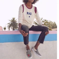 Mother Superior The Flirt Chew Straight Leg Jeans in Of Cats & Kings Size 26