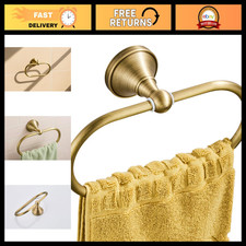 Oval Towel Ring Holder - Brushed Brass Antique Finish - Wall Mount Bathroom Acce