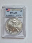 2008 American Silver Eagle $1 PCGS MS70 First Strike Flag Label