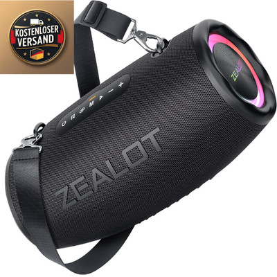 ZEALOT Bluetooth Lautsprecher S87 80W Stereo Wasserdicht RGB