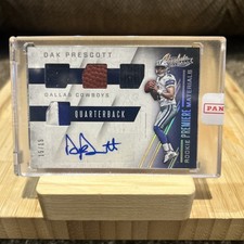 2016 Panini Absolute Dak Prescott Rookie Premiere Materials Auto RC /15 RPA
