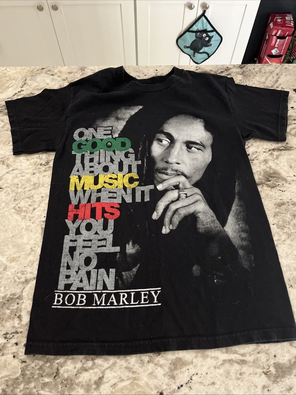 Bob Marley Band T-Shirt 2011 One Good Thing About Music Adult size Small by Zion