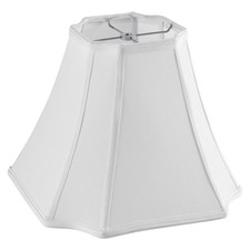 Pure White Linen Square Cut Corner Bell Lamp Shade Medium Lampshade 6.25 6.25...