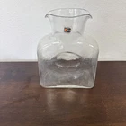 Vintage Blenko Glass 384 Crystal Double Spout WATER BOTTLE CARAFE PITCHER VASE
